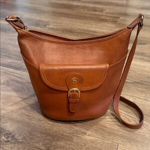 Vintage Etienne Aigner Brown Leather Crossbody Bag